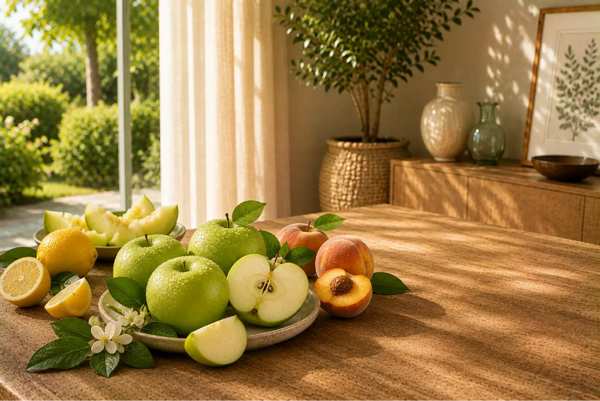 Huisparfum-Manzana-Een-frisse-appelgeur-met-citrus-en-een-zachte-perzikbasis GeurFris.nl
